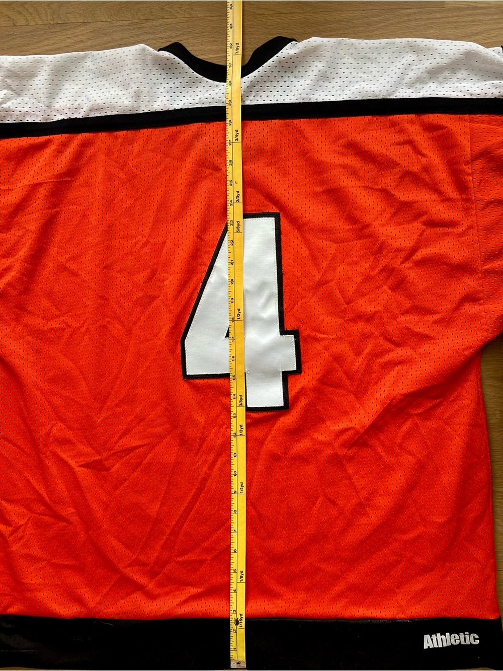 Vintage Abercrombie & Fitch Orange Mesh Hockey Jersey - Picture 13 of 16
